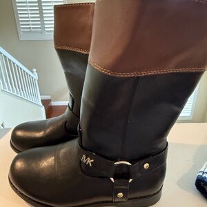 Michael Kors Black and Brown Riding Boots